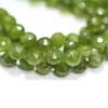 Natural Finest Quality Green Vessonite Garnet Micro Faceted Onion Beads Strand Length is 4 Inches and Size is 6mm approx..